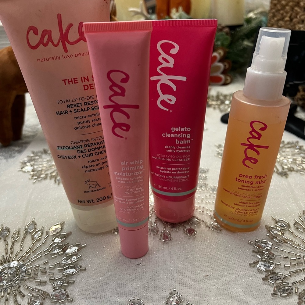 Cake Skincare Set - Pink and Orange